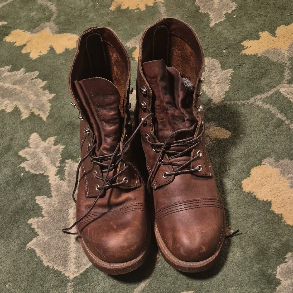 Red Wing Shoes Dark Brown Leather Boots - Picture 1 of 15